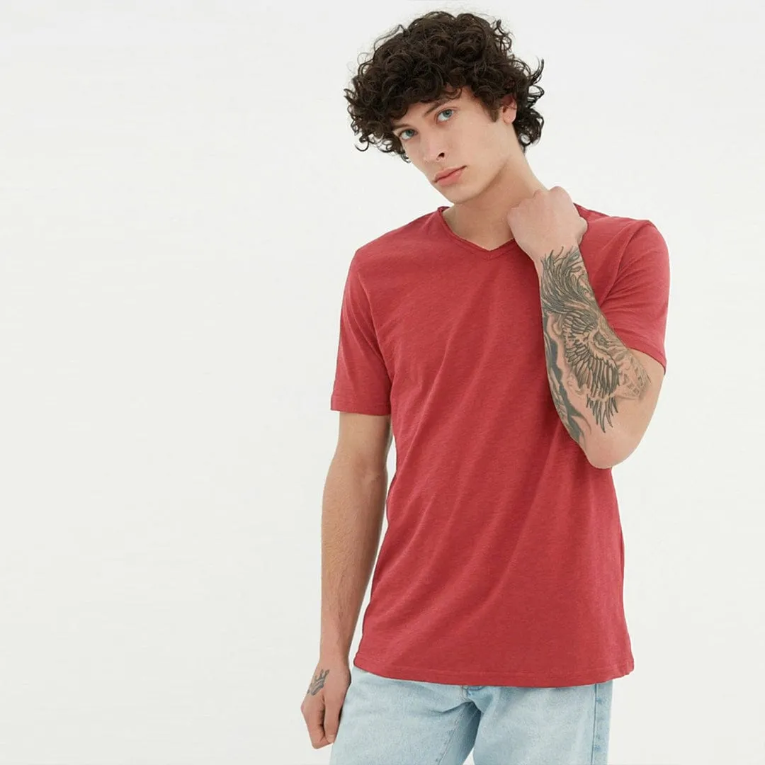 Funkys Pique Self V Neck Tee