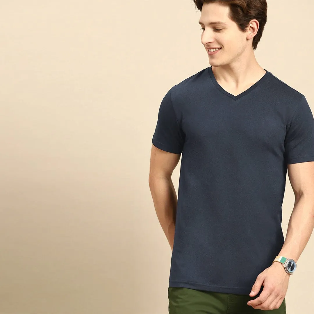 Funkys Pique Self V Neck Tee