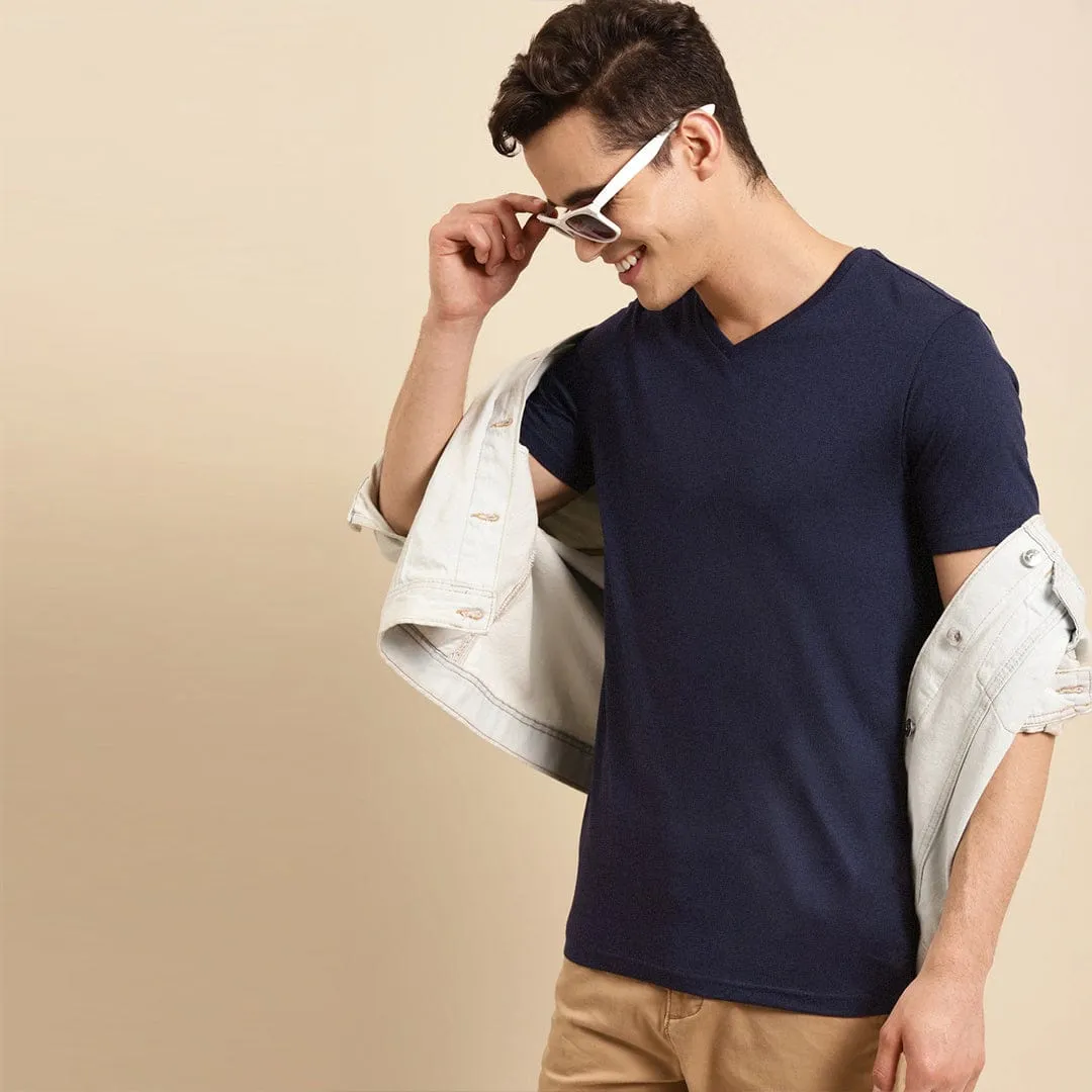 Funkys Pique Self V Neck Tee
