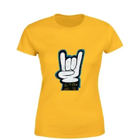 Graffiti hand Women Round Neck printed T-Shirts