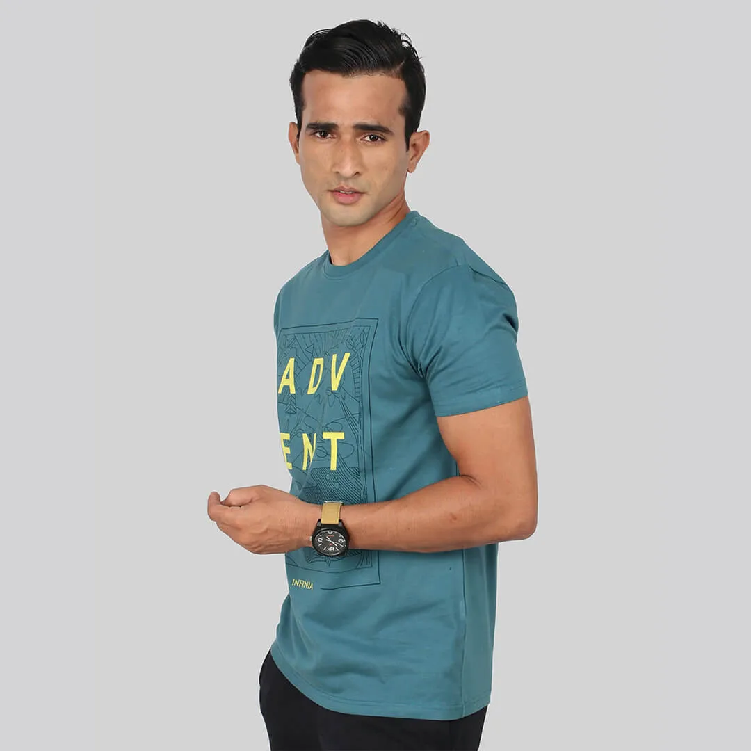 Graphic Printed T-shirt - Duck Blue