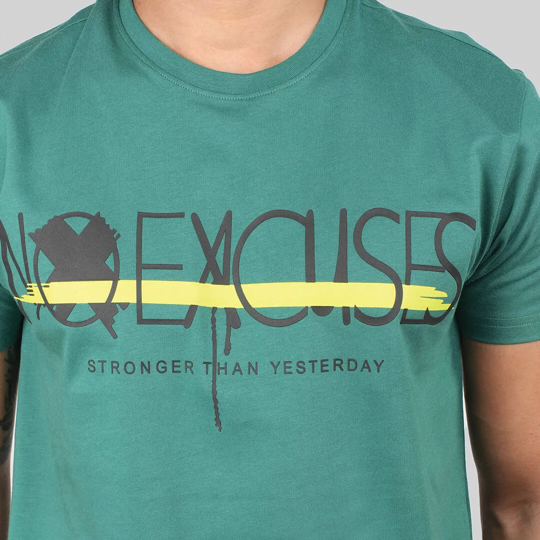 Graphic Printed T-shirt - Forest Green