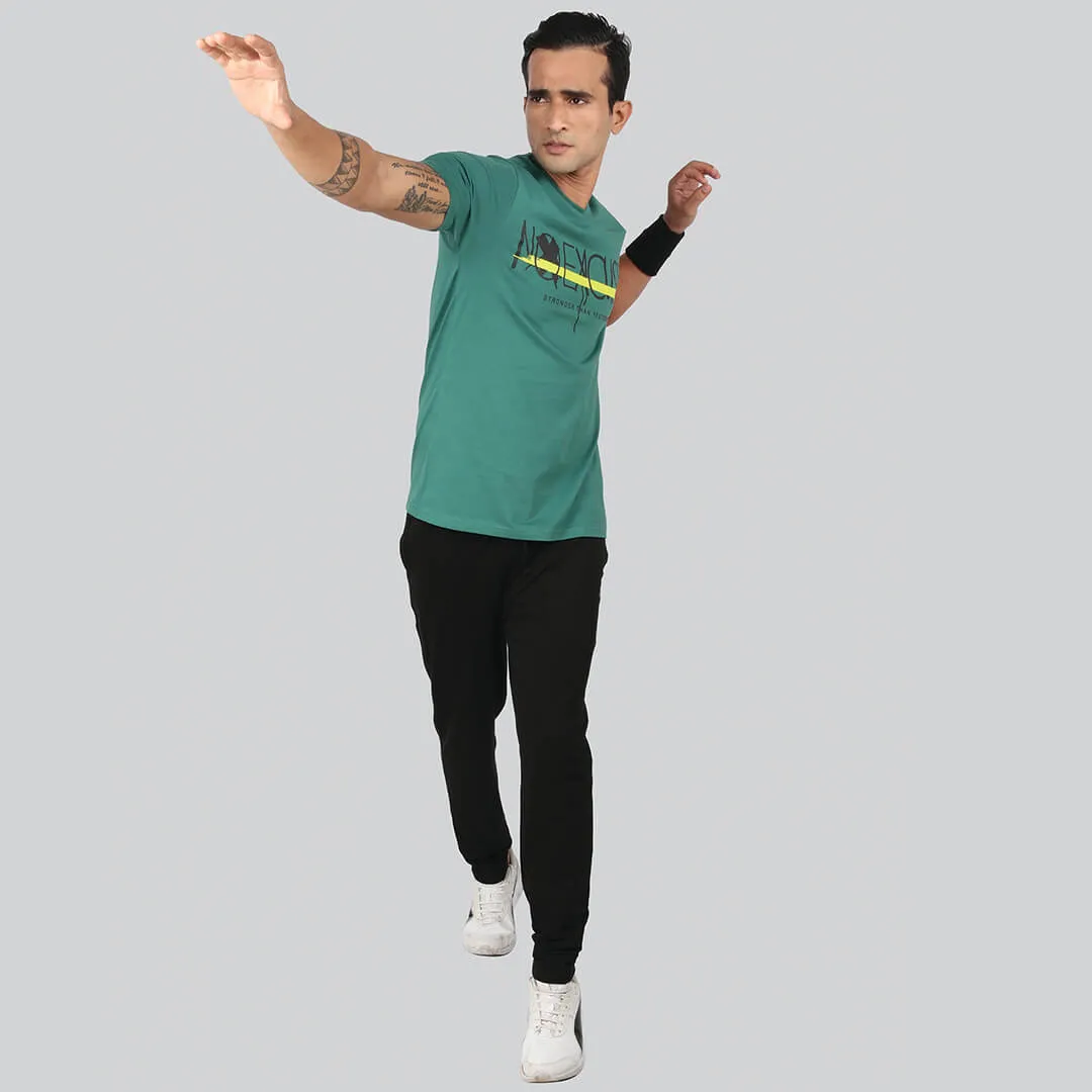 Graphic Printed T-shirt - Forest Green