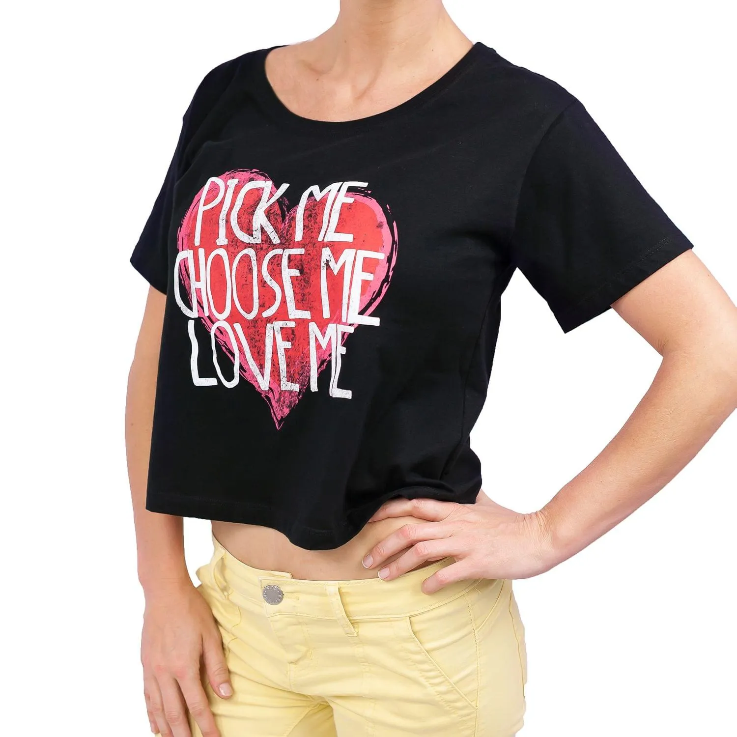 Greys Anatomy "Pick Me" Women's Black Crop Top
