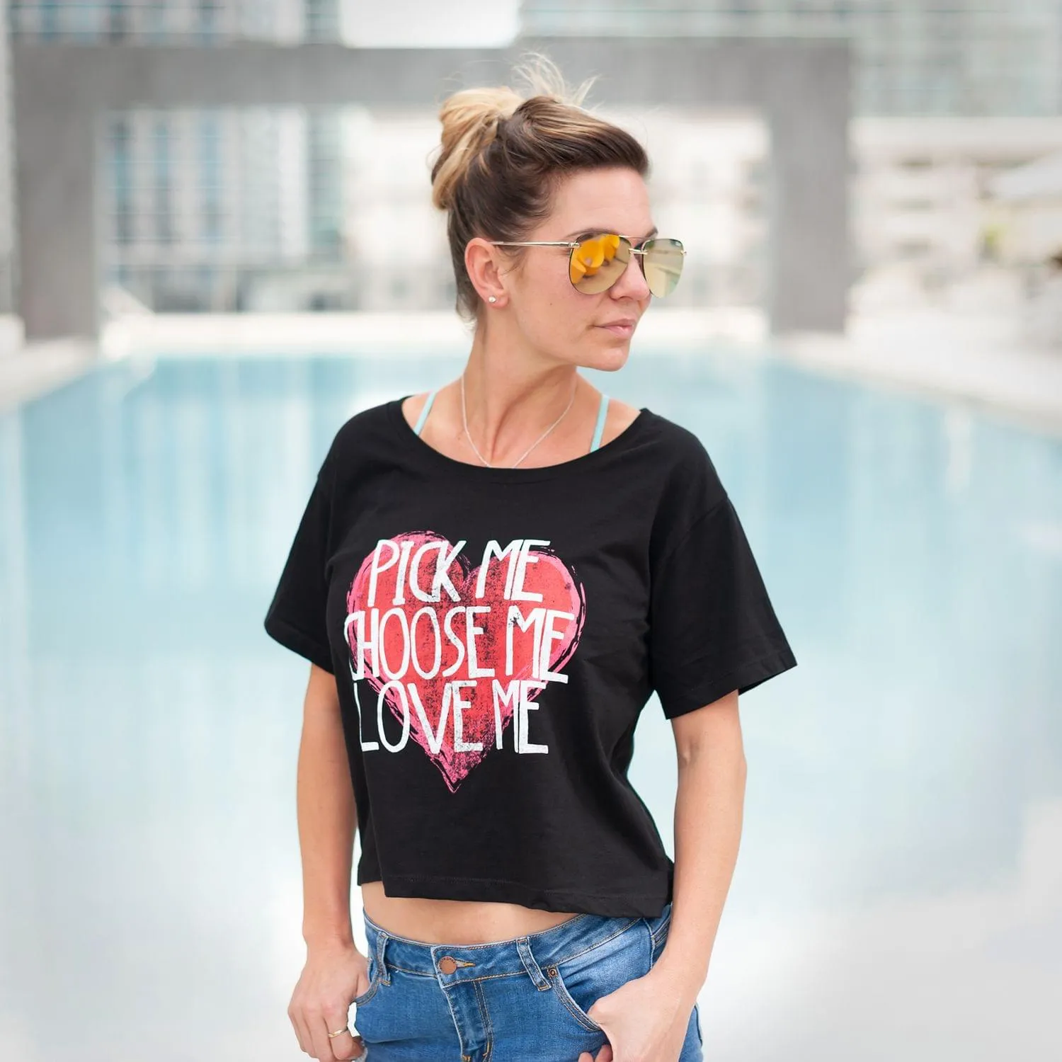 Greys Anatomy "Pick Me" Women's Black Crop Top