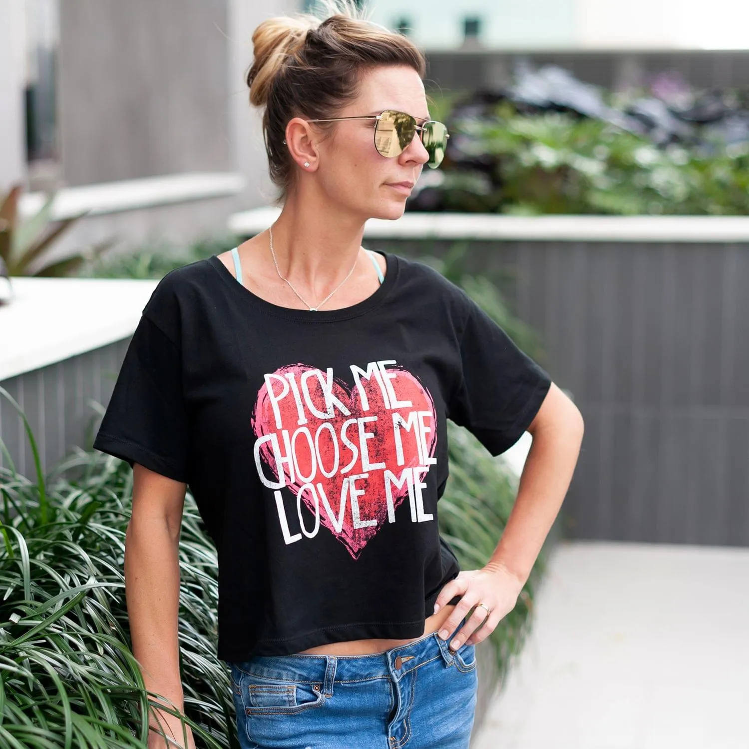 Greys Anatomy "Pick Me" Women's Black Crop Top