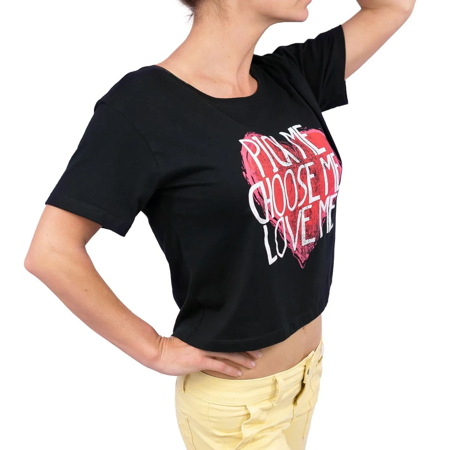 Greys Anatomy "Pick Me" Women's Black Crop Top
