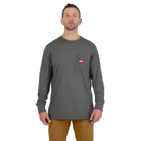 GRIDIRON™ Pocket T-Shirt - Long Sleeve Gray M