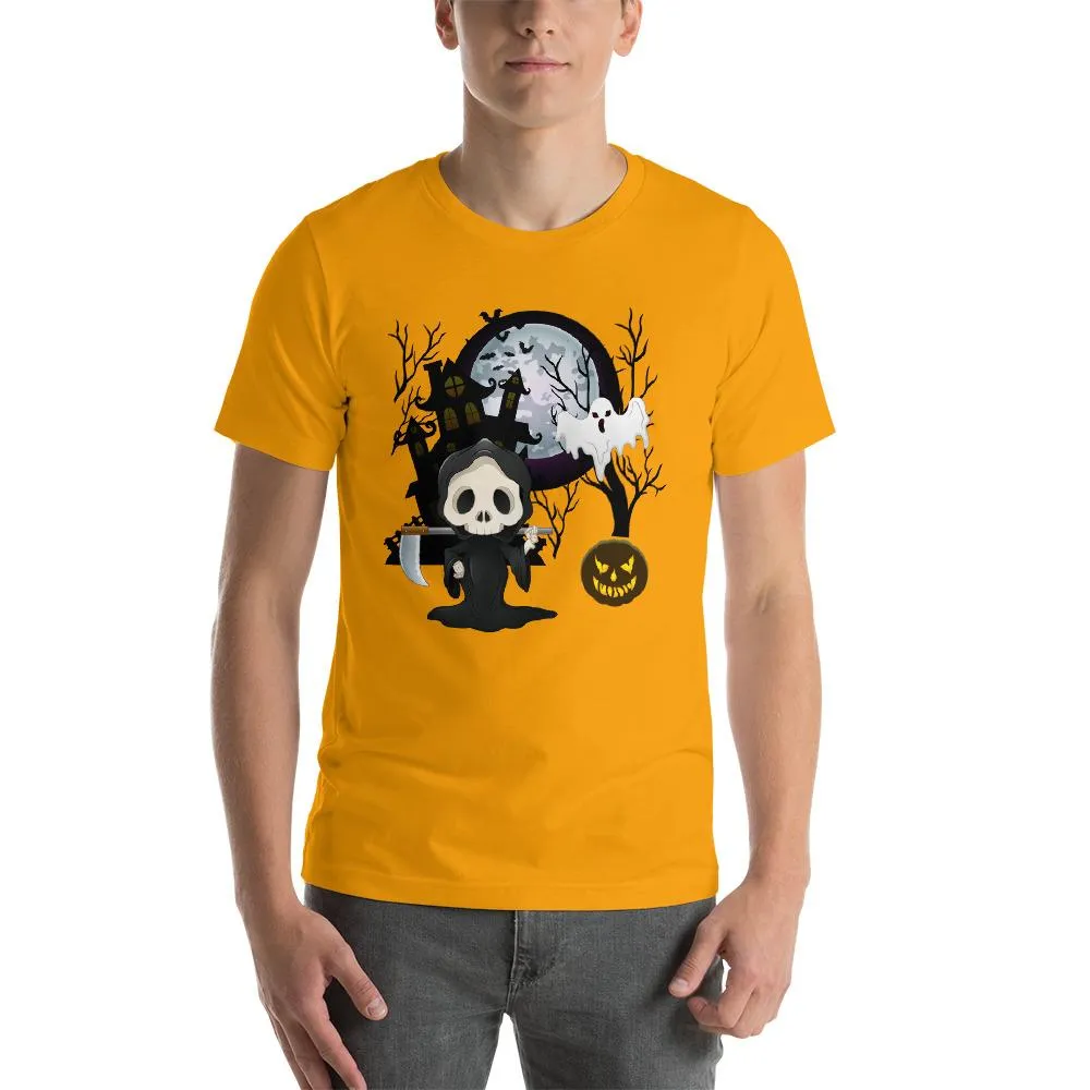 Halloween Ghost Men round Neck T-Shirts