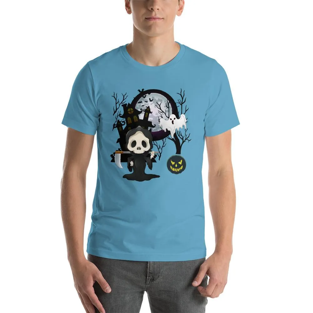 Halloween Ghost Men round Neck T-Shirts