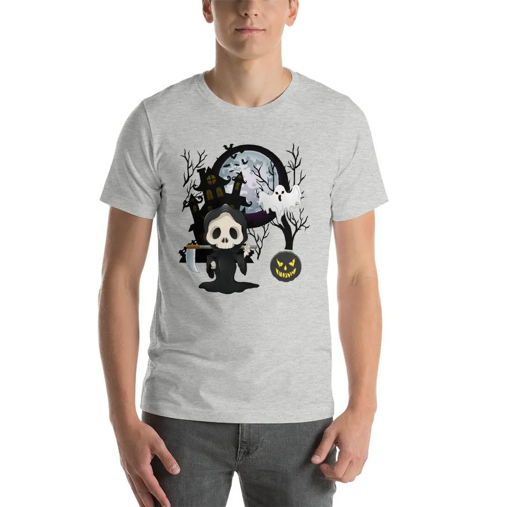 Halloween Ghost Men round Neck T-Shirts