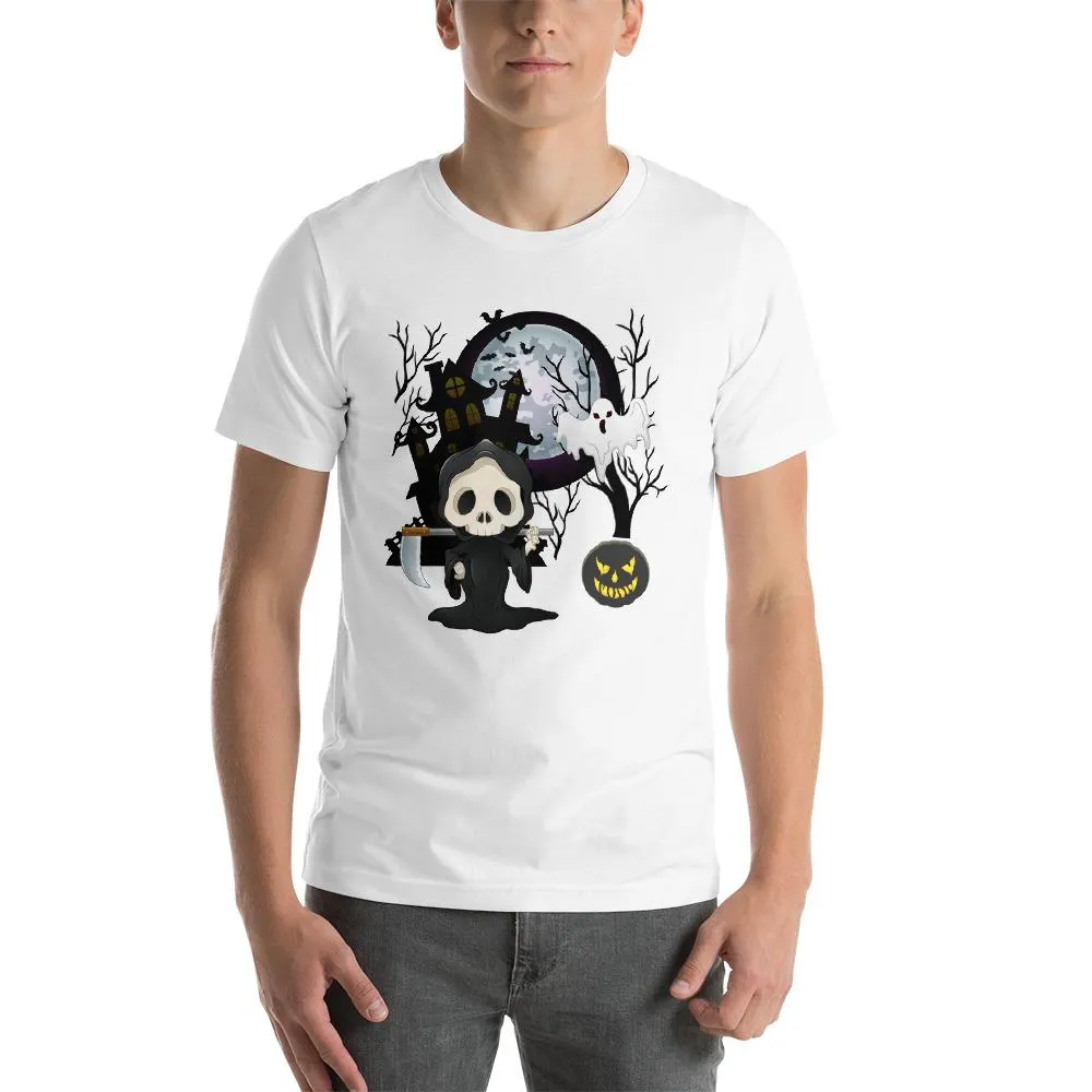 Halloween Ghost Men round Neck T-Shirts
