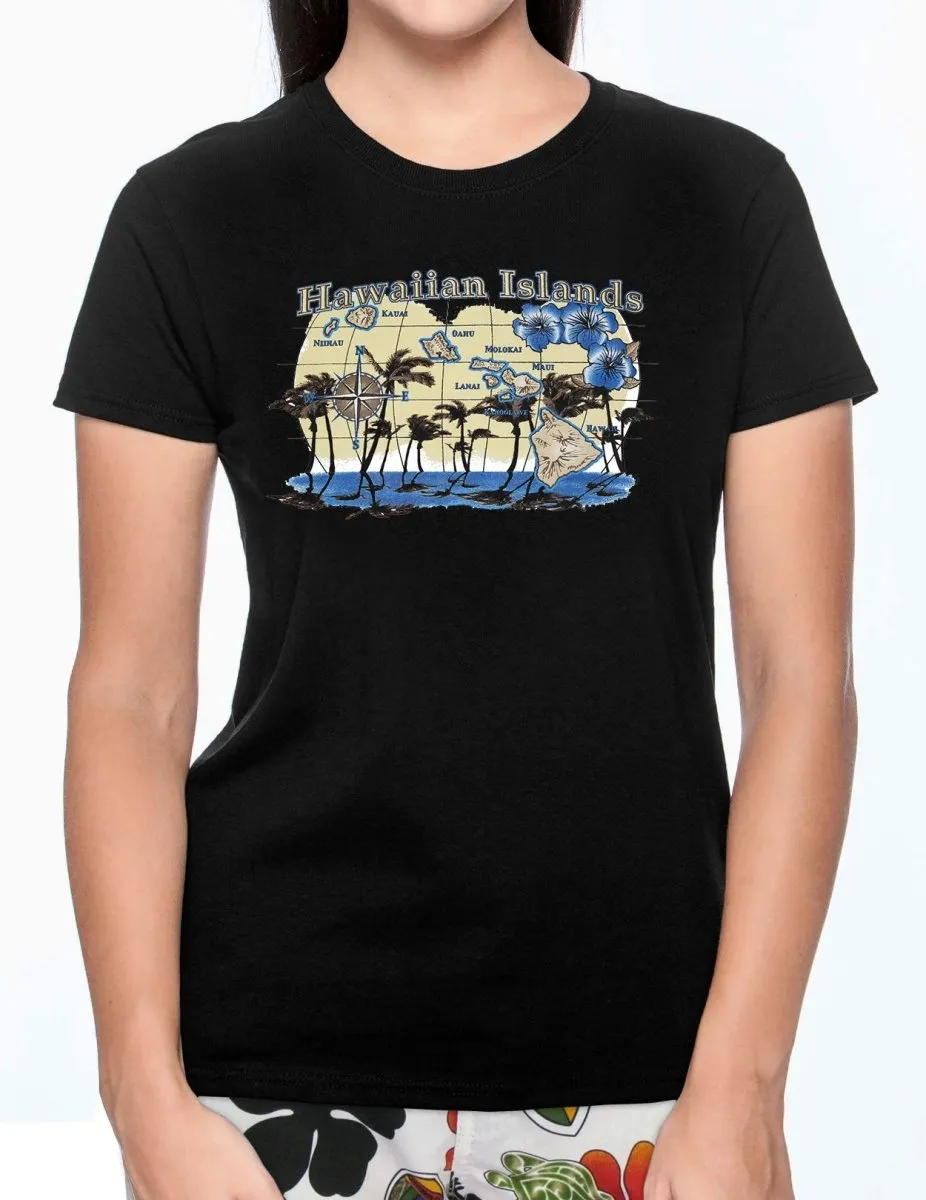 Hawaiian Islands Design Tee for Women