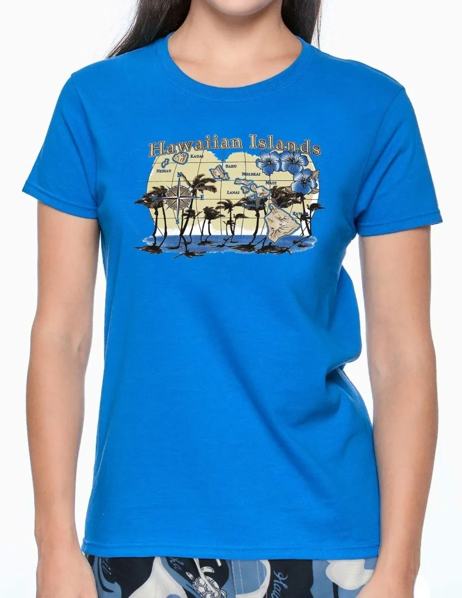 Hawaiian Islands Design Tee for Women