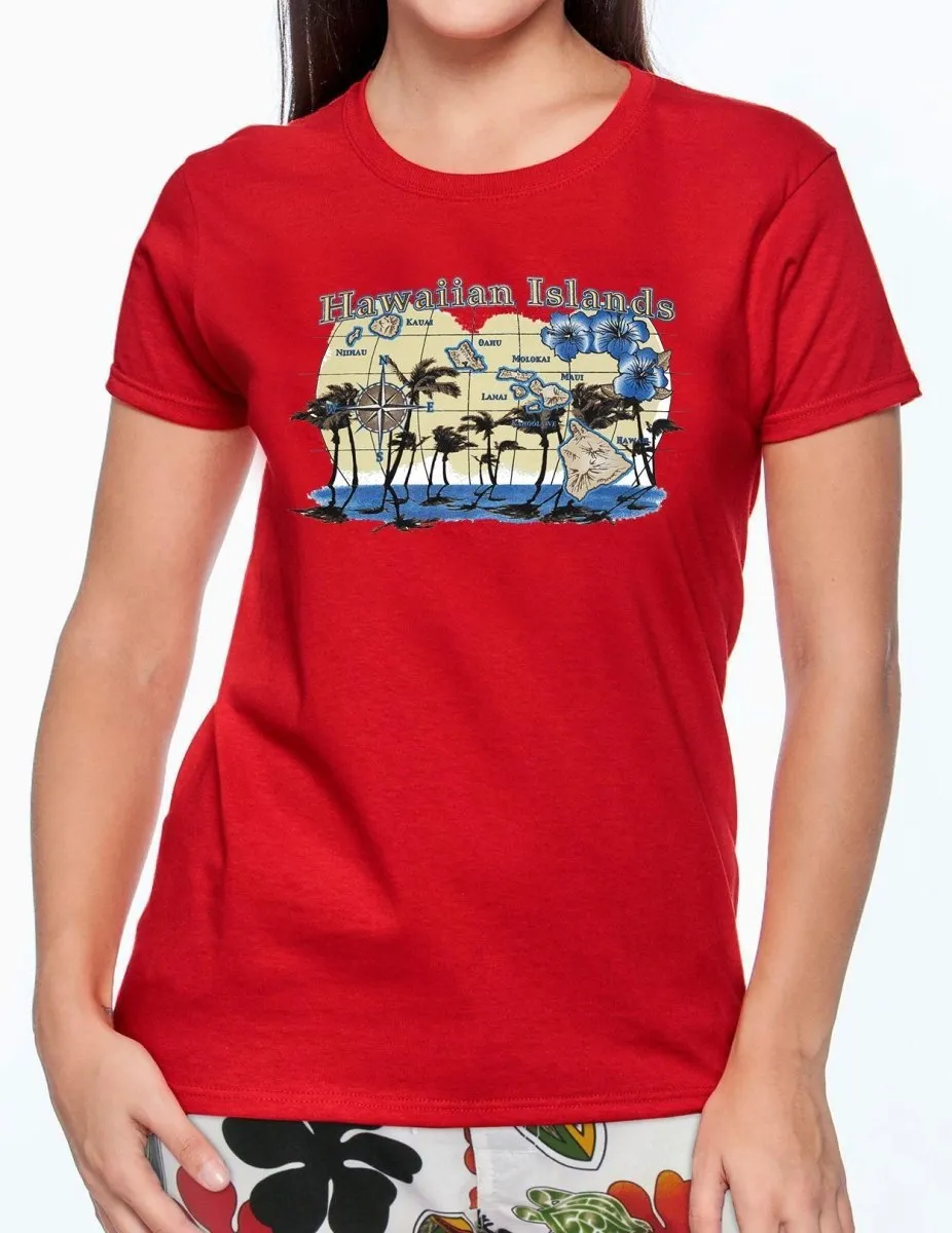 Hawaiian Islands Design Tee for Women
