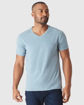 Heather Sapphire V-Neck Tee