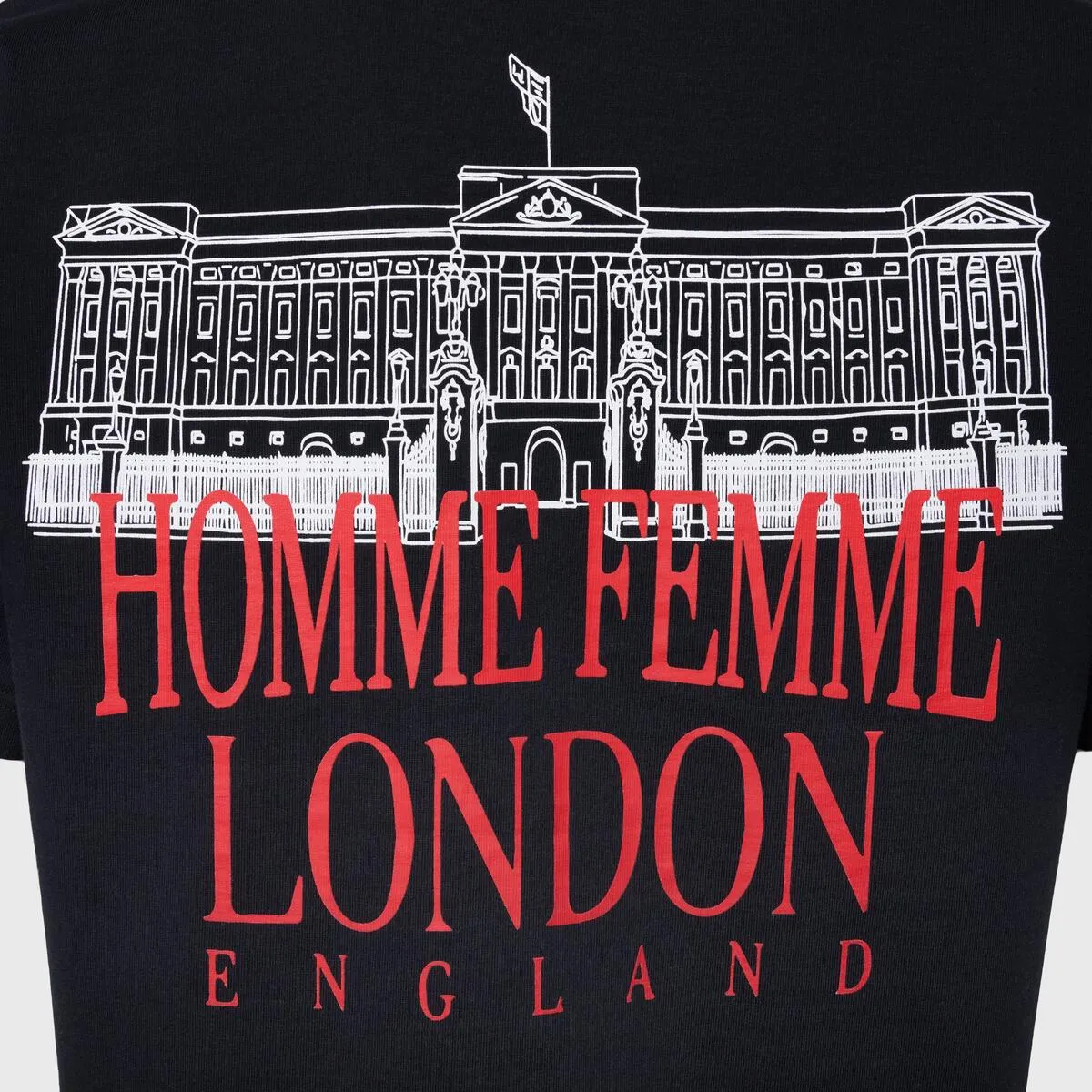 Homme   Femme Royal Crest Tee - Black