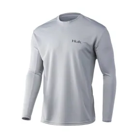 Huk Men's Icon X Long Sleeve Shirt - Overcast Grey