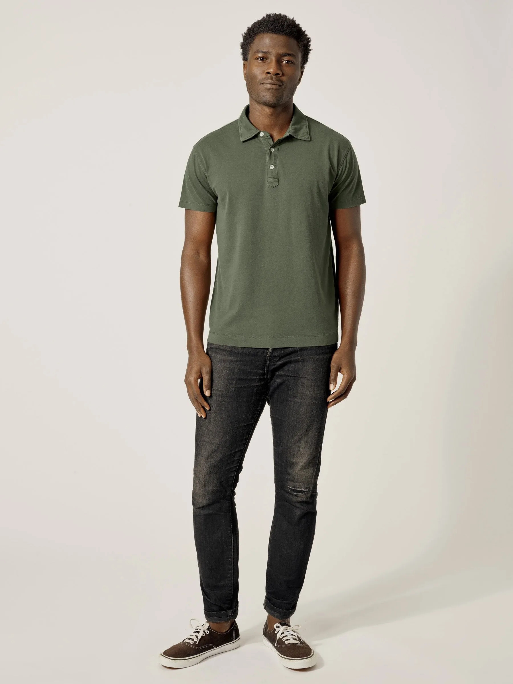 Hunter Venice Wash Sueded Cotton Polo