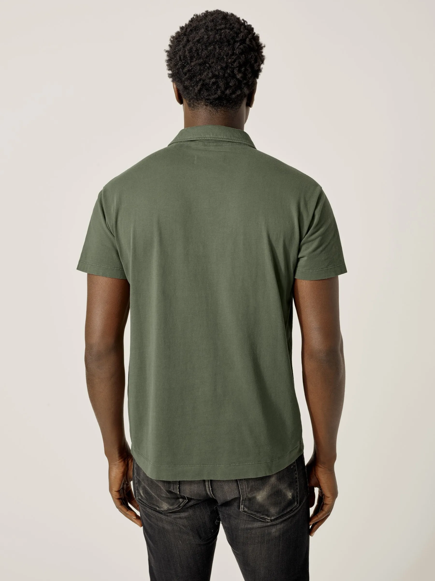 Hunter Venice Wash Sueded Cotton Polo
