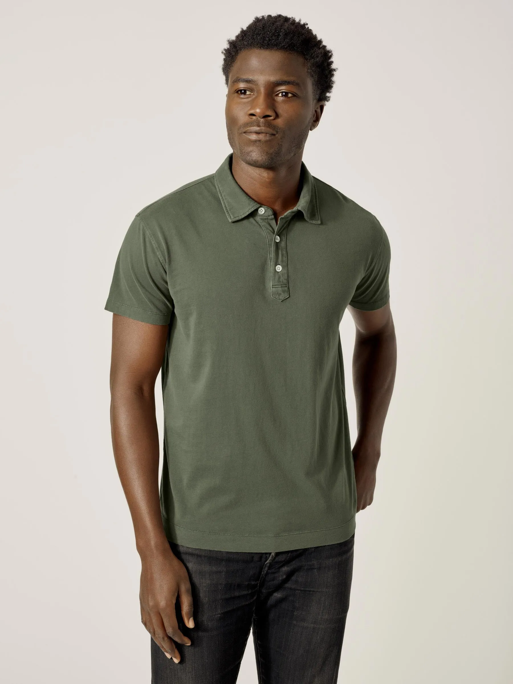 Hunter Venice Wash Sueded Cotton Polo