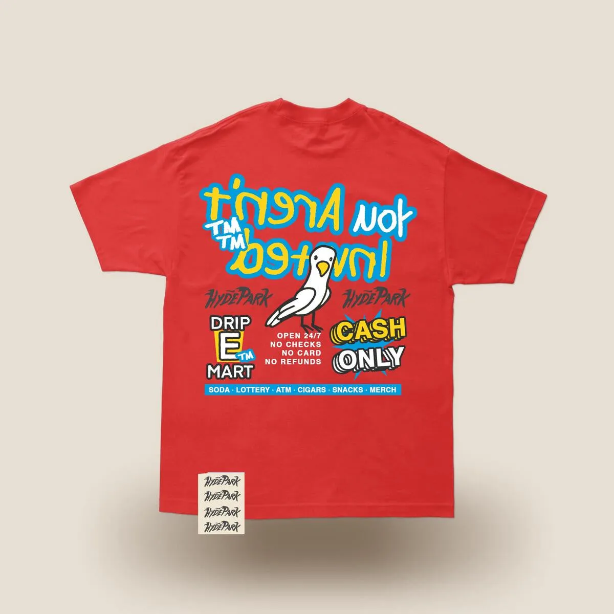 Hyde Park "Cash Only" Red Tee