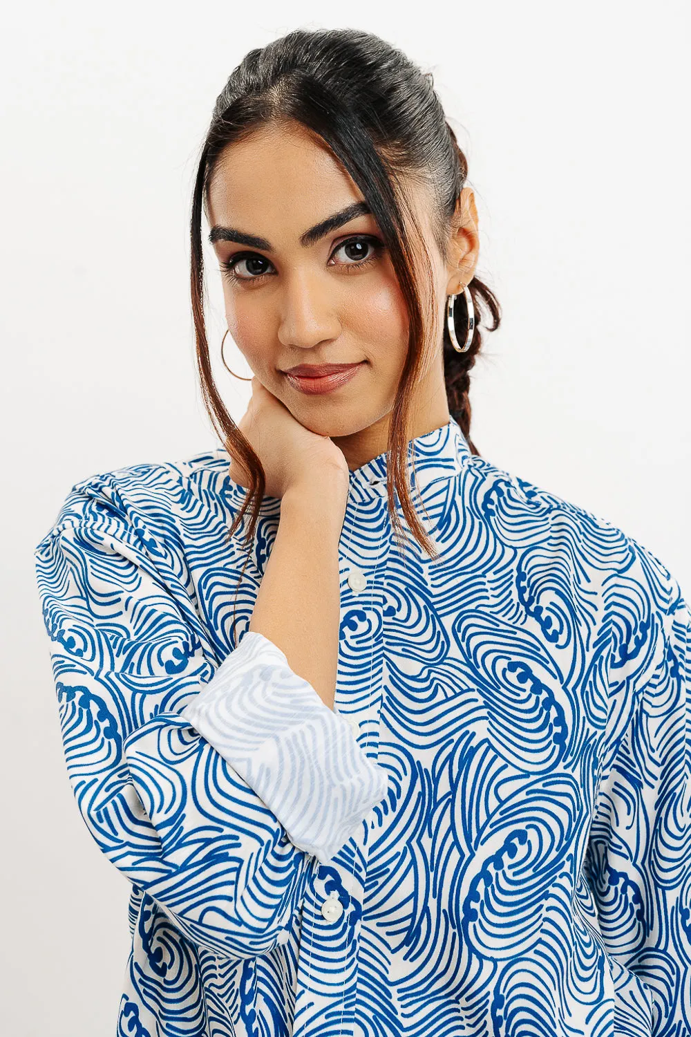 Ink Strokes Full Sleeves Women's Shirt
