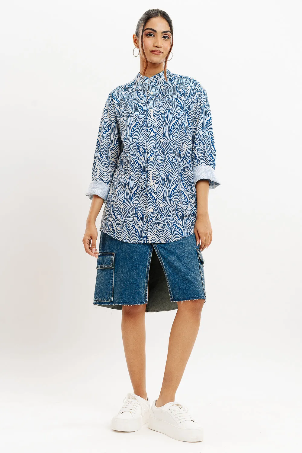 Ink Strokes Full Sleeves Women's Shirt