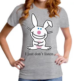Jim Benton - I Just Don't Listen Grey Women's T-Shirt