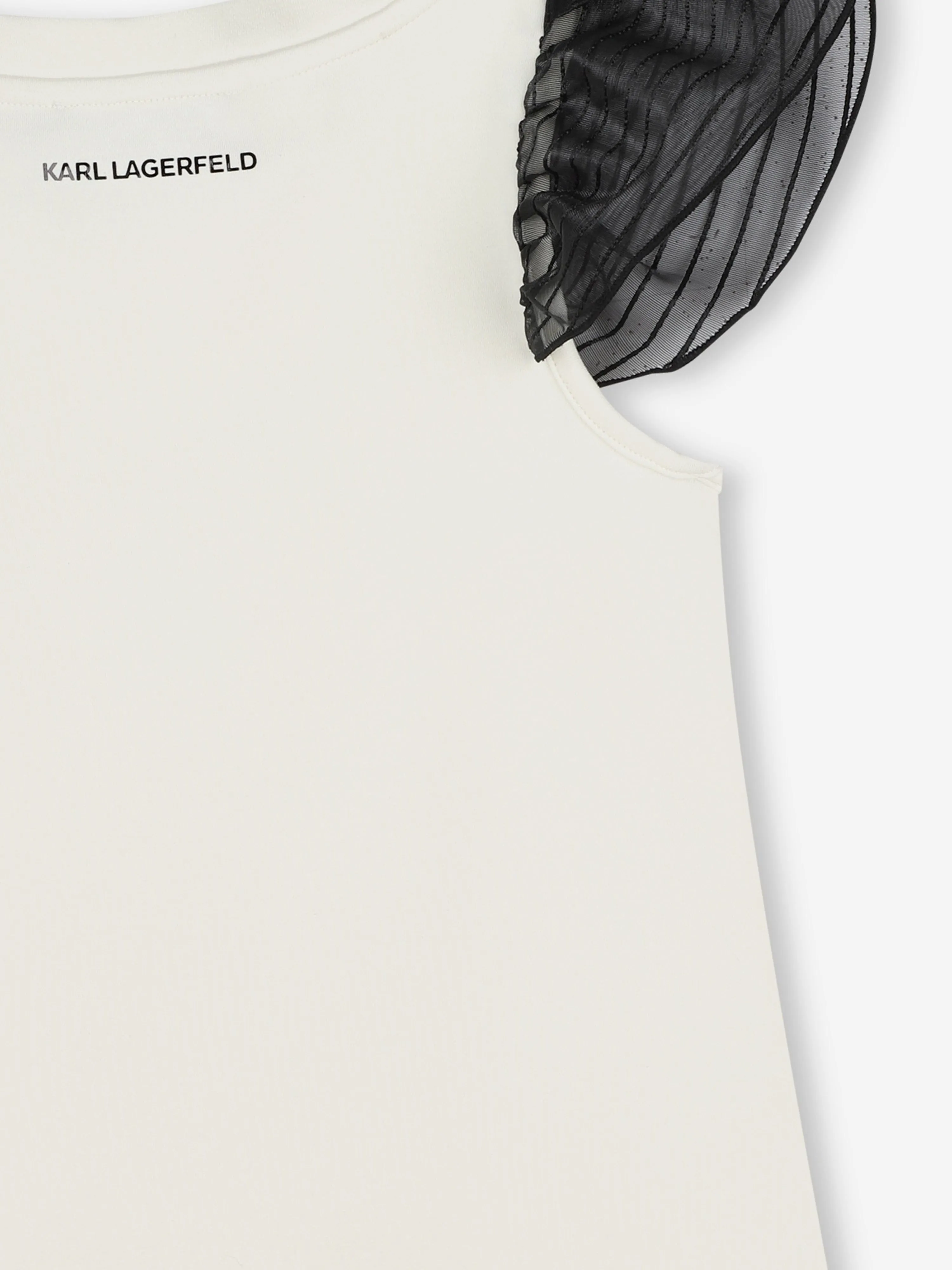 Karl Lagerfeld Girls Logo Print Milano T-Shirt in Multicolour