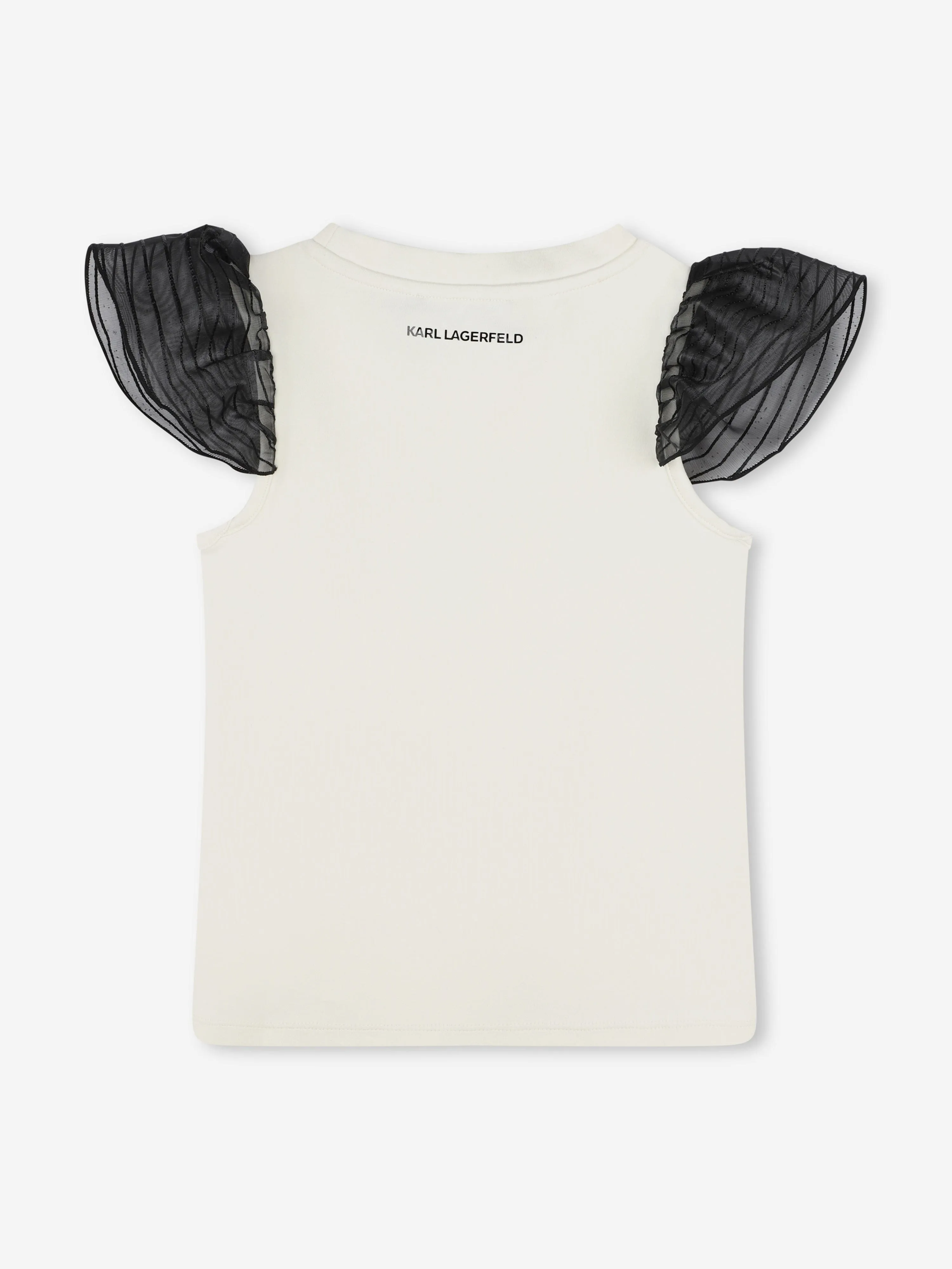 Karl Lagerfeld Girls Logo Print Milano T-Shirt in Multicolour