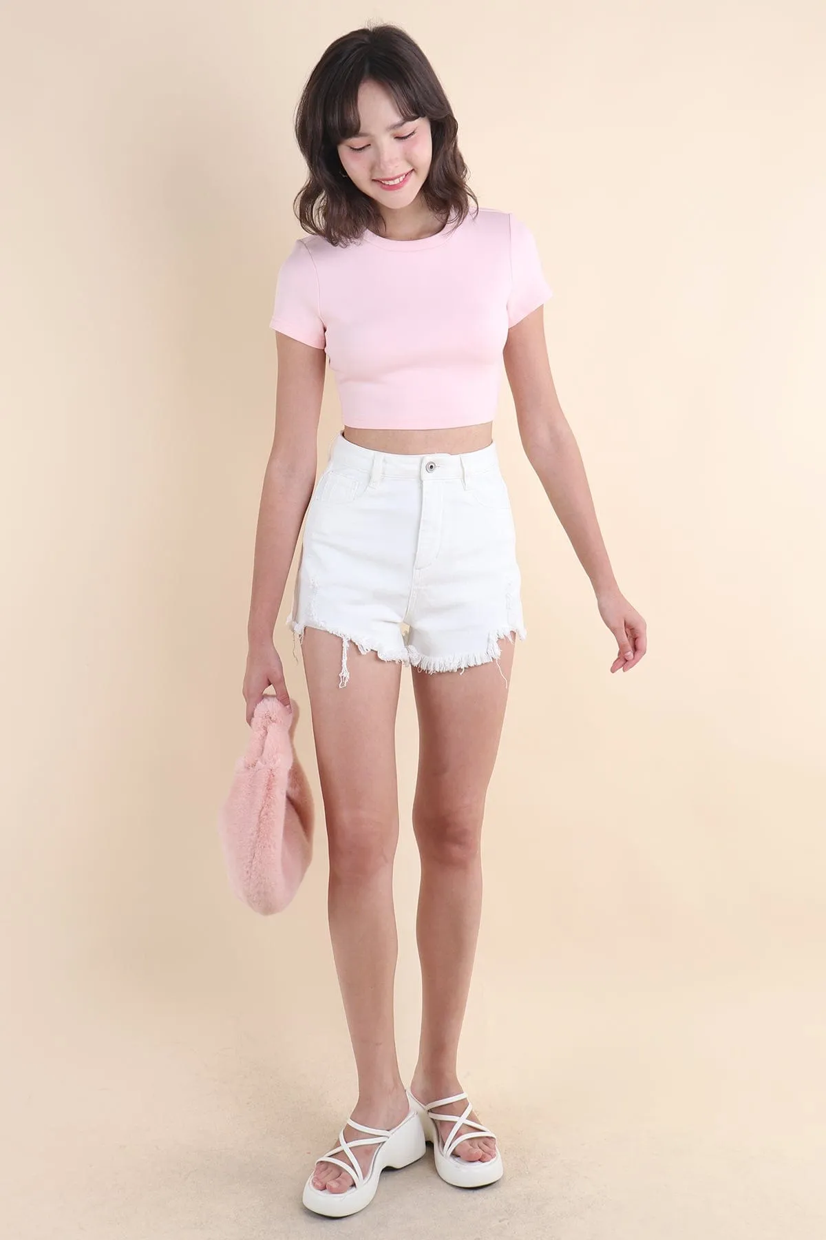 KAYCE BABY TEE IN PINK