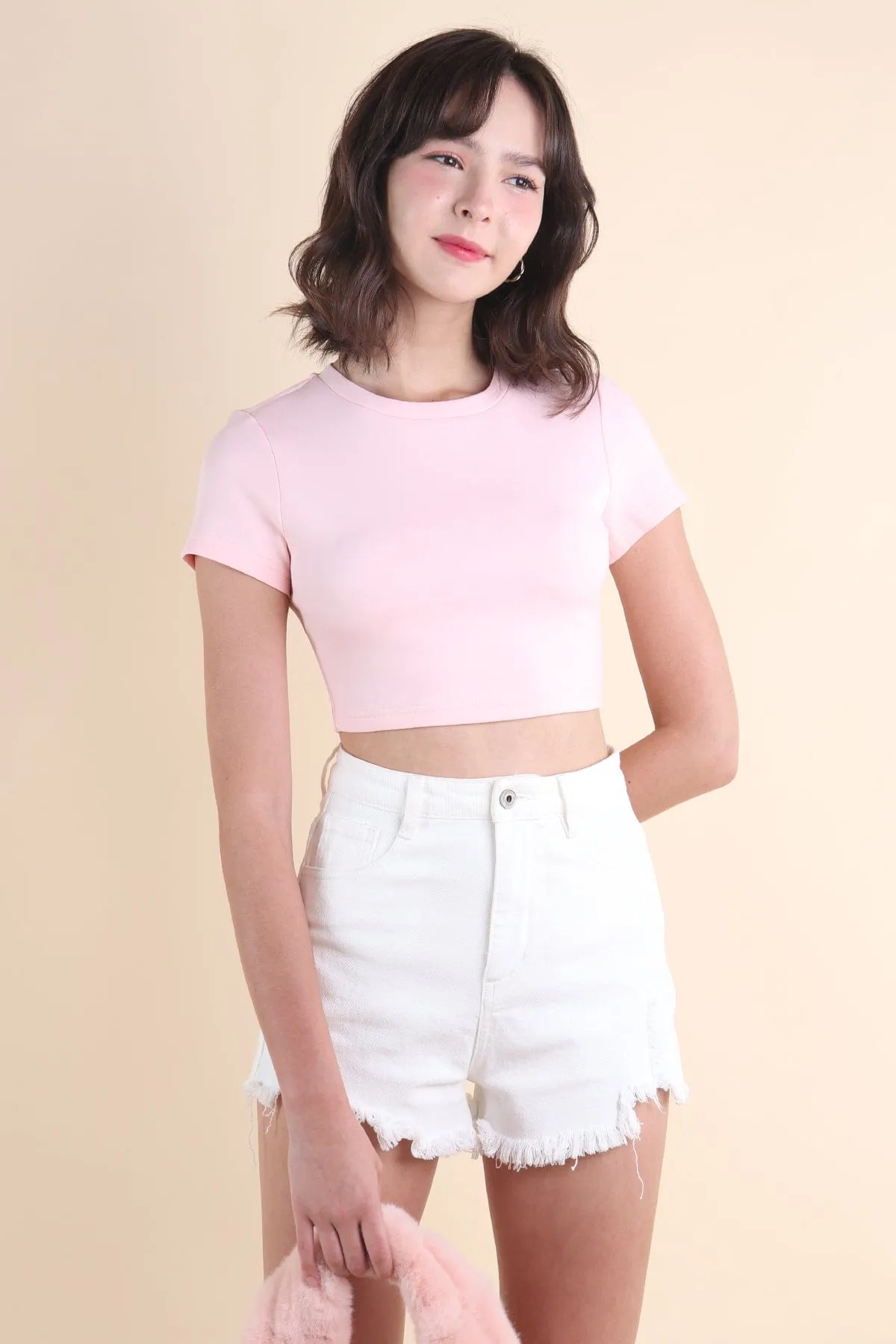 KAYCE BABY TEE IN PINK