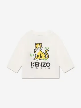 KENZO Baby Girls Long Sleeve Kotora T-Shirt in Ivory