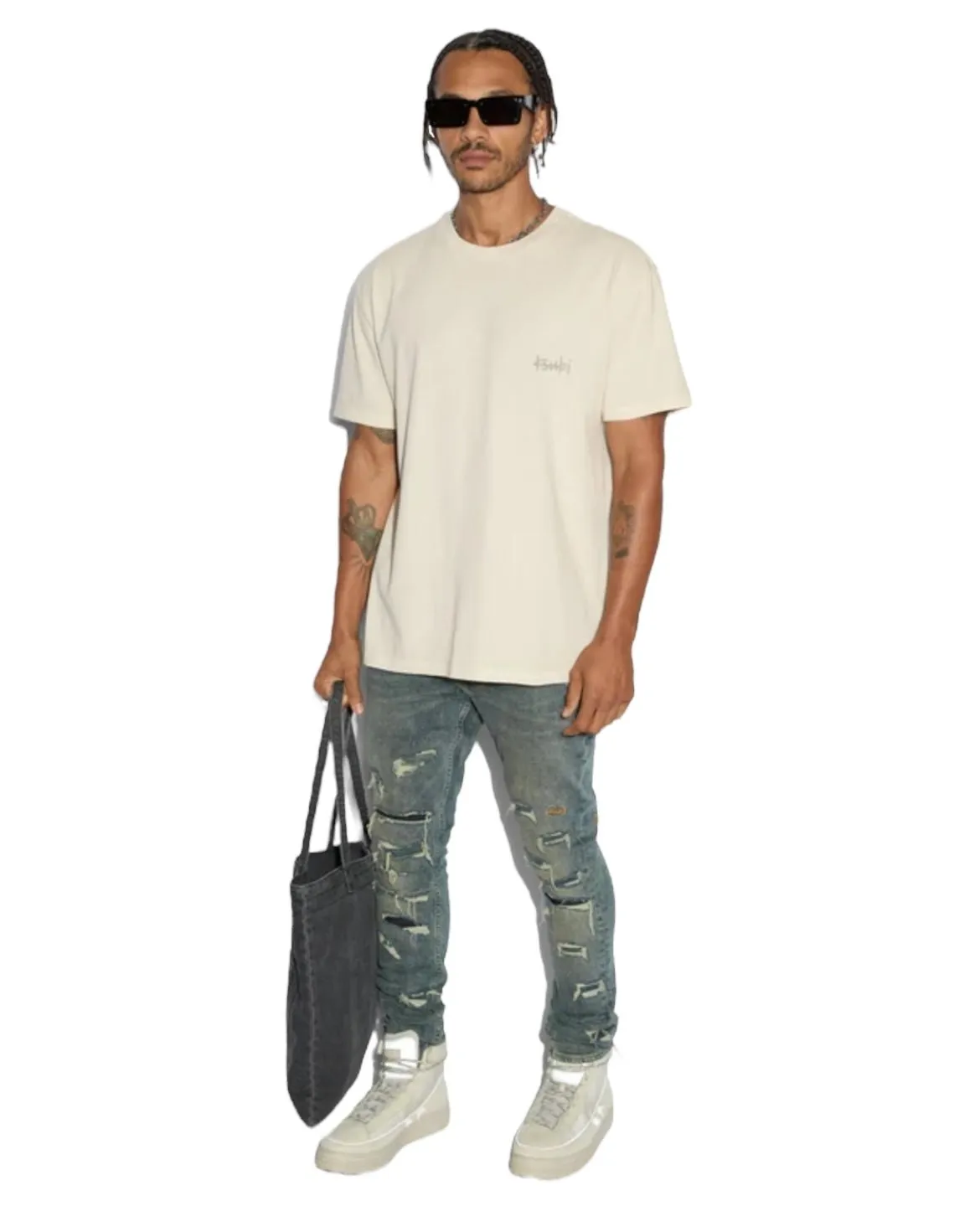 Ksubi All Day Biggie Ss Tee Jet Desert Tan