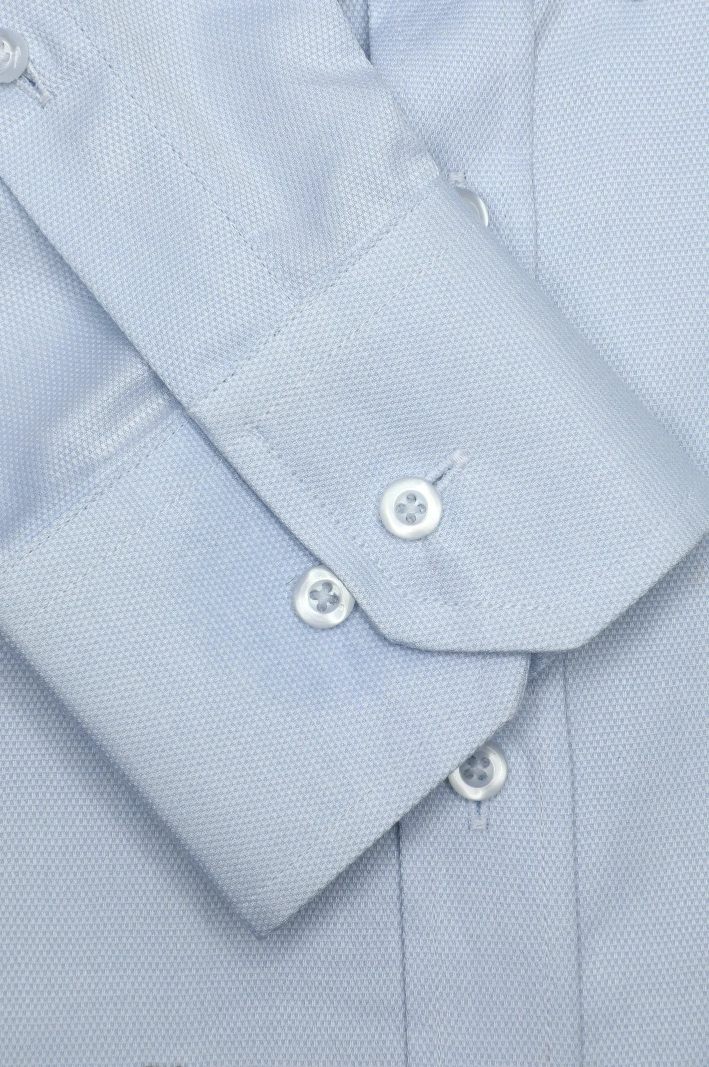 Light Blue Dobby Textured Casual Shirt