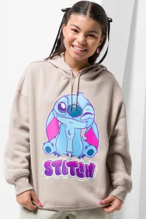 Lilo & Stitch Oversized Hoodie Natural