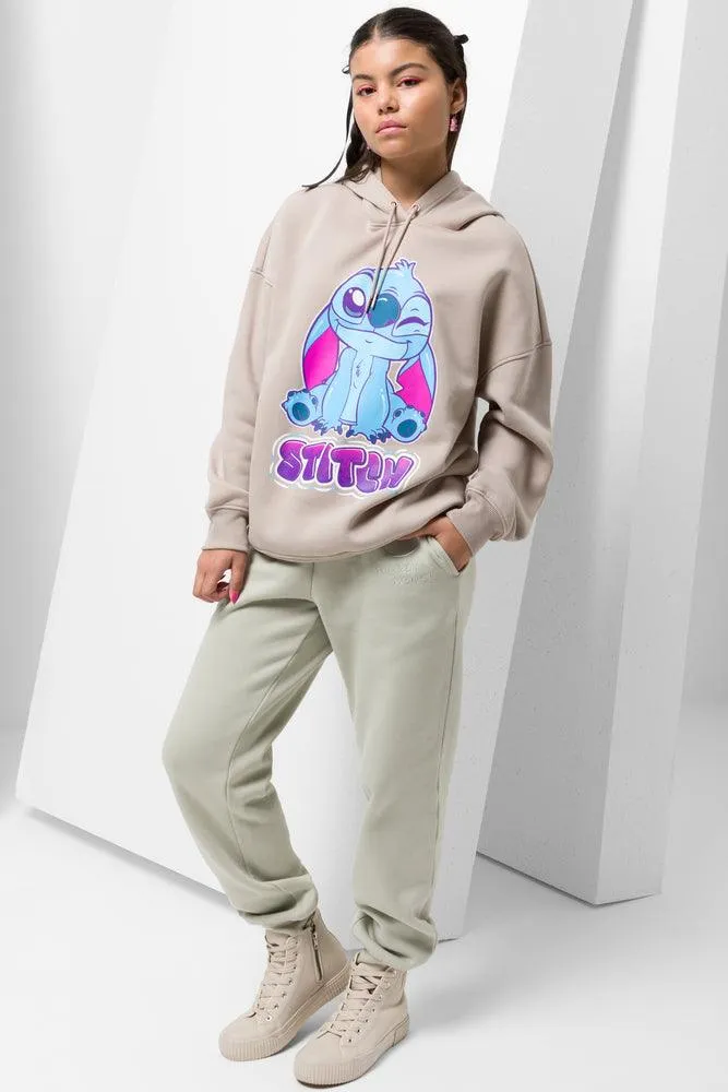 Lilo & Stitch Oversized Hoodie Natural