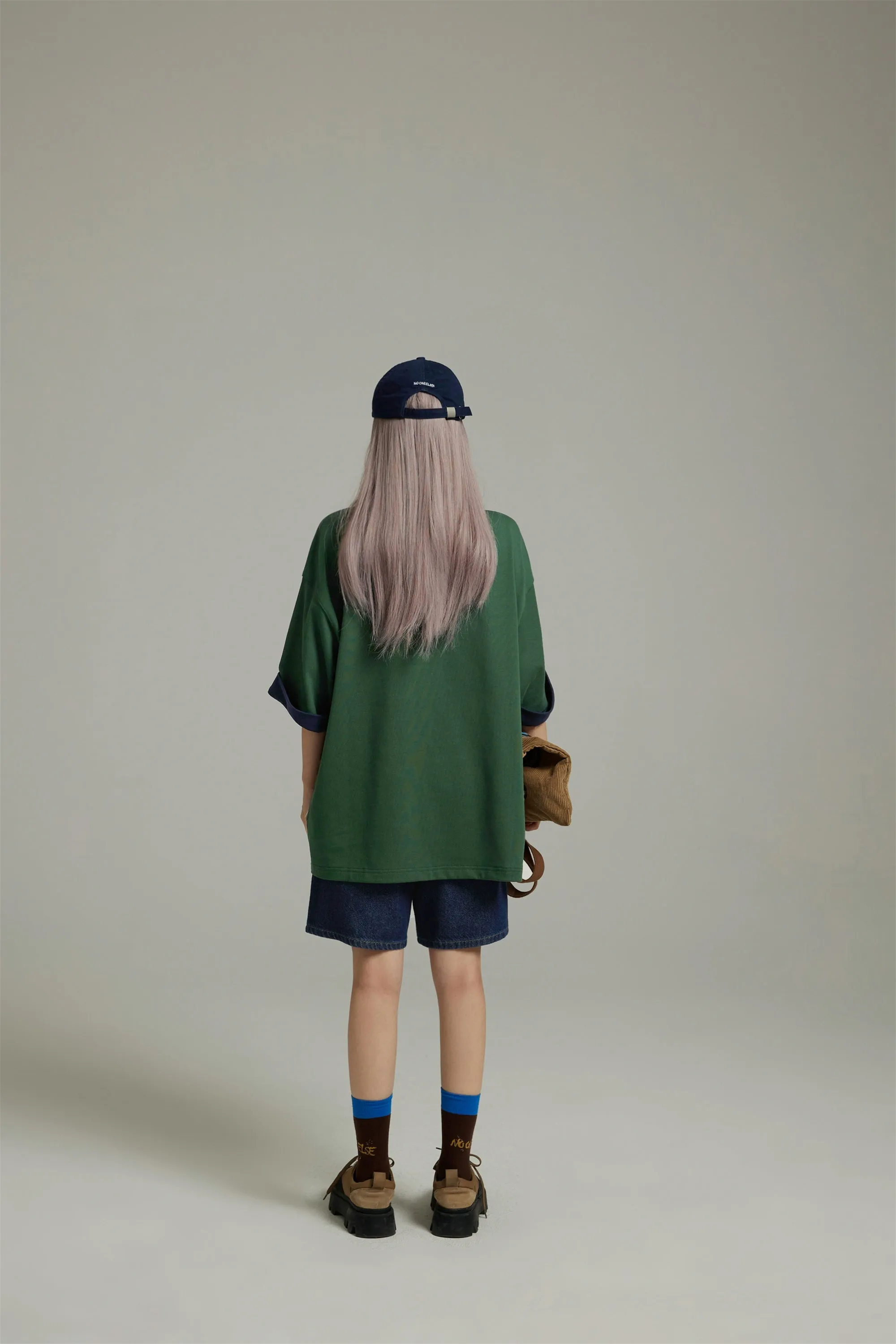 Line Color Loose Fit T-Shirt