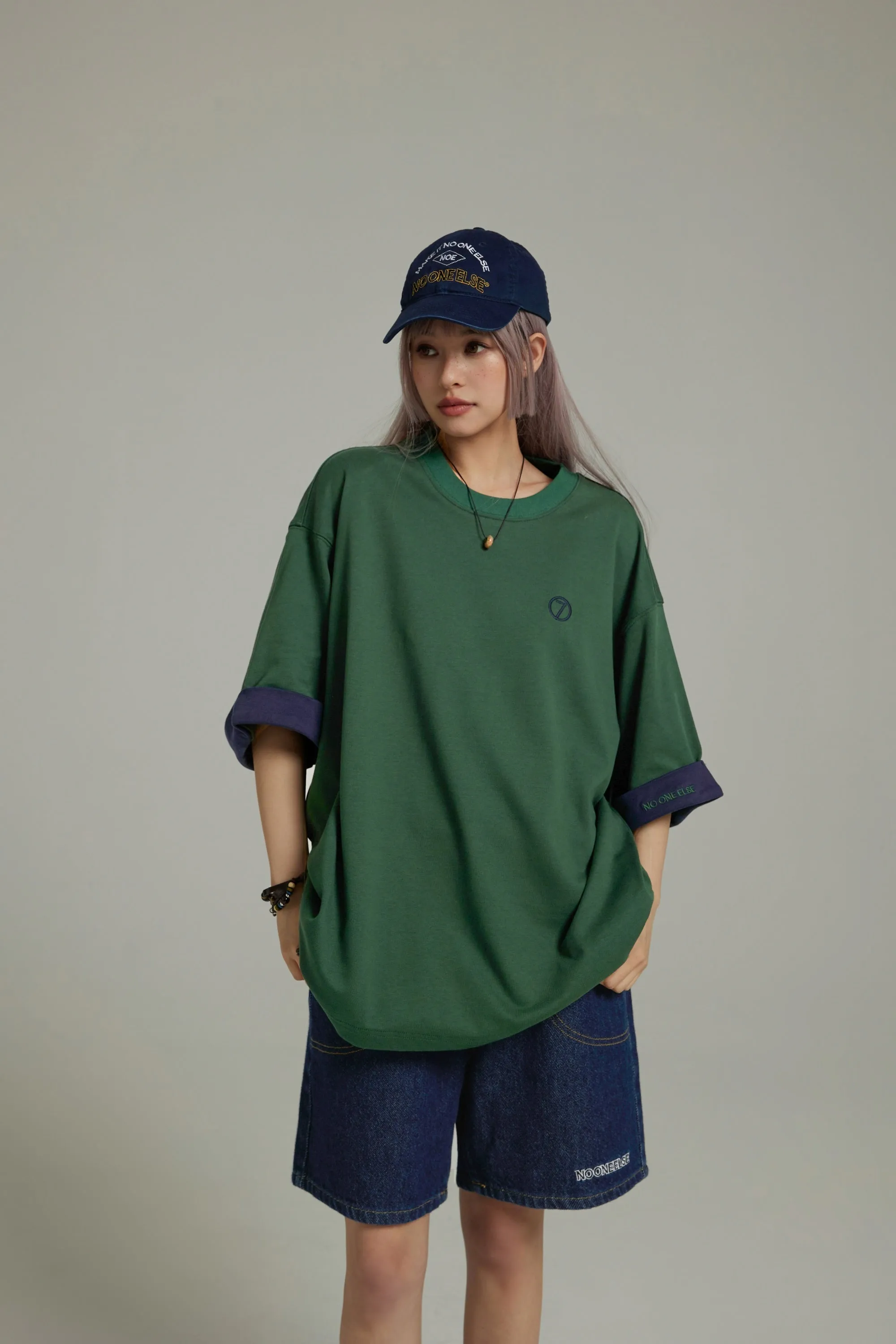 Line Color Loose Fit T-Shirt