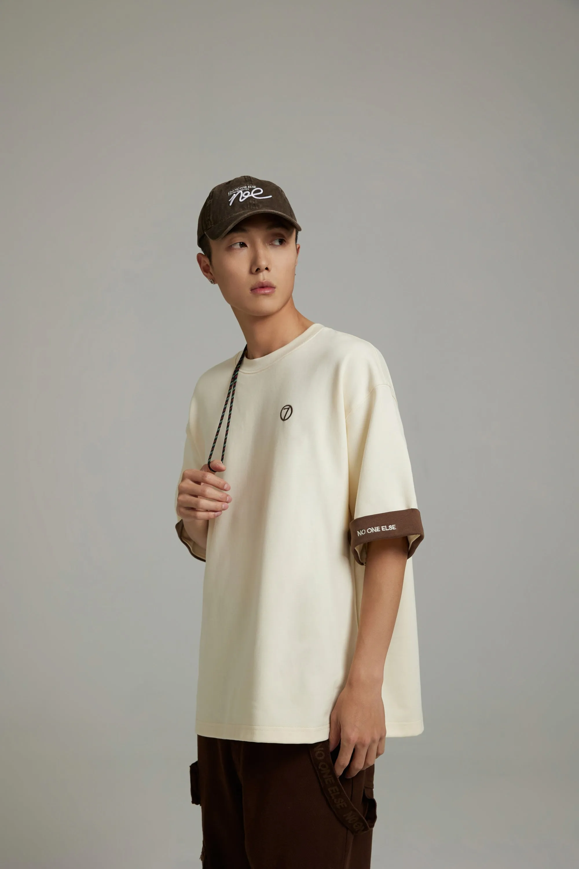 Line Color Loose Fit T-Shirt