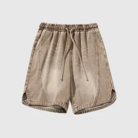 Loose Fit Denim Shorts