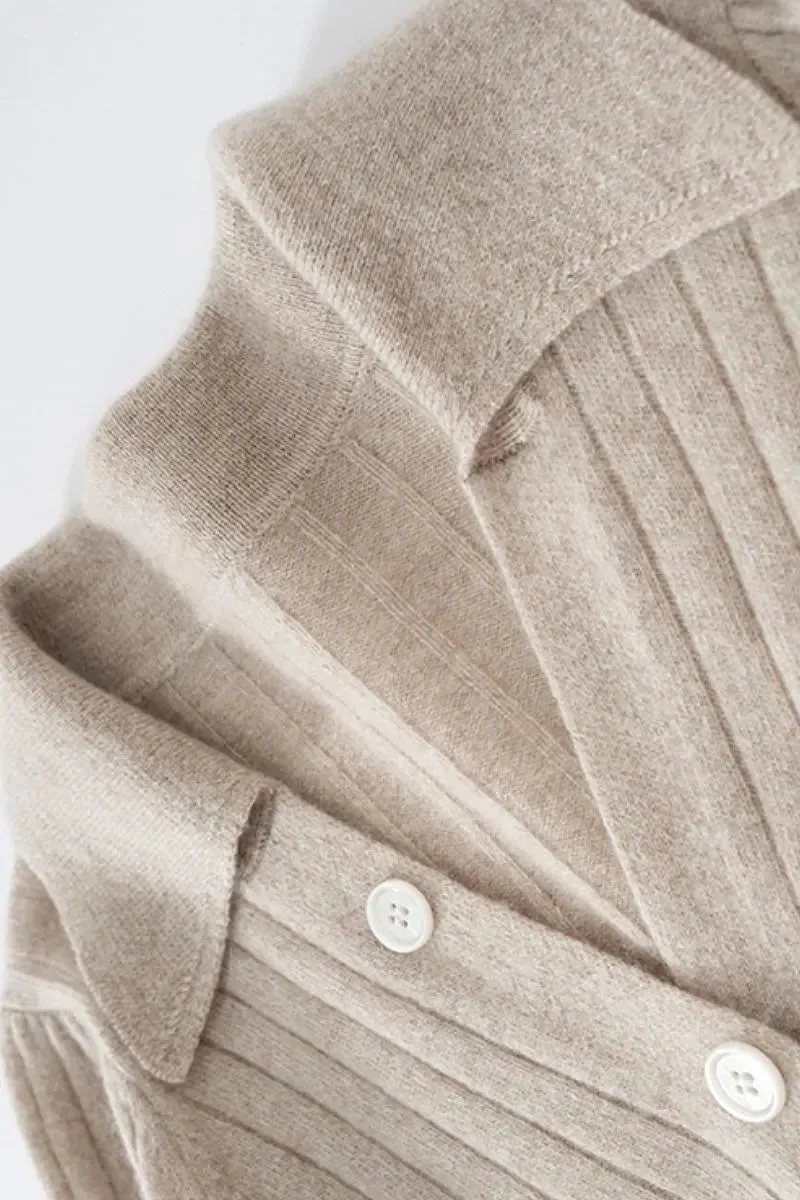 Luxe 100 Cashmere Ribbed V-Neck Sweater