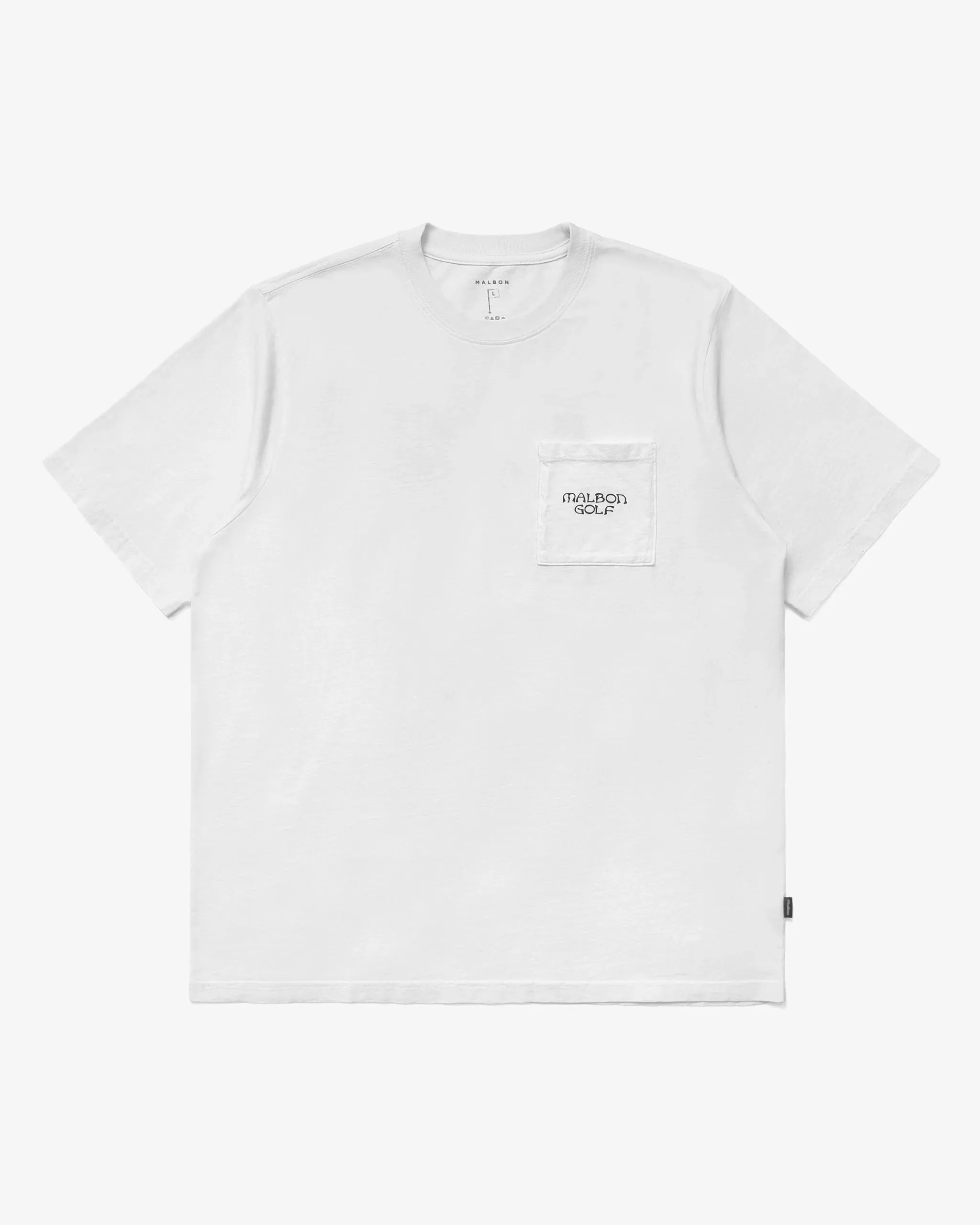 Malbon Golf MALBON X GHOSTFACE KILLAH IRON BUCKETS SHORT SLEEVE POCKET TEE - WHITE