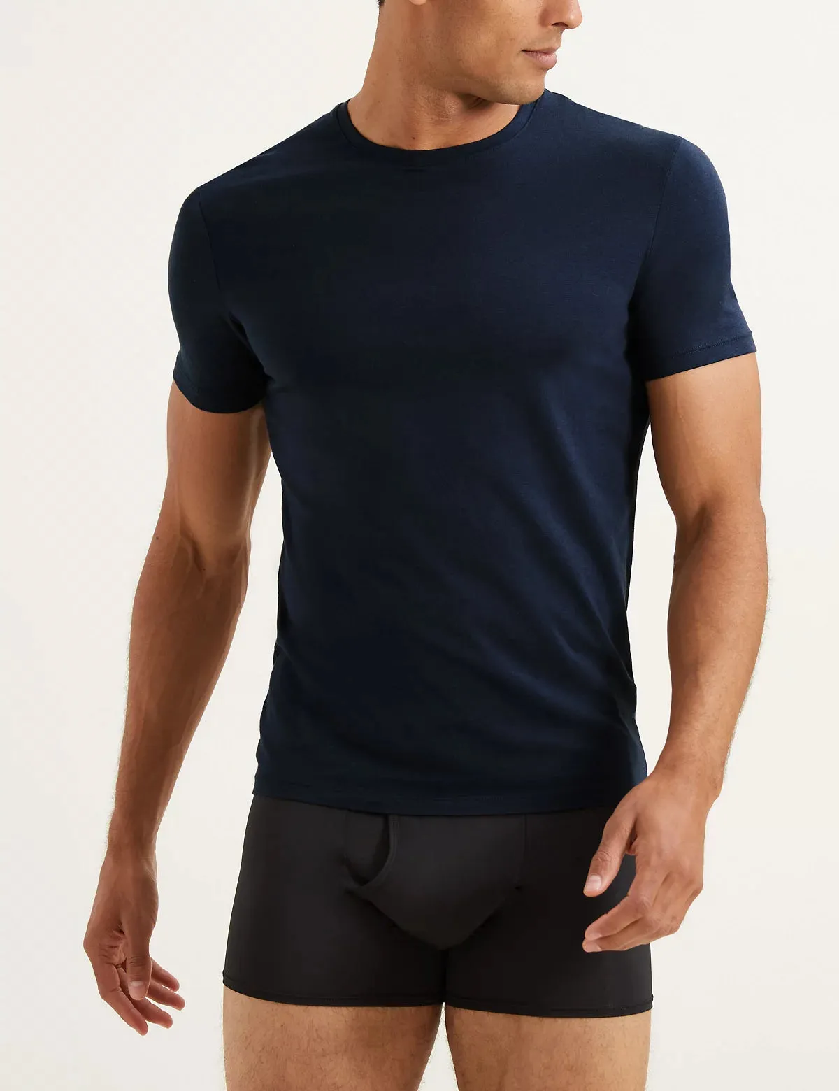 M&S Mens S/S R-Neck Plain T-Shirt T14/1600A