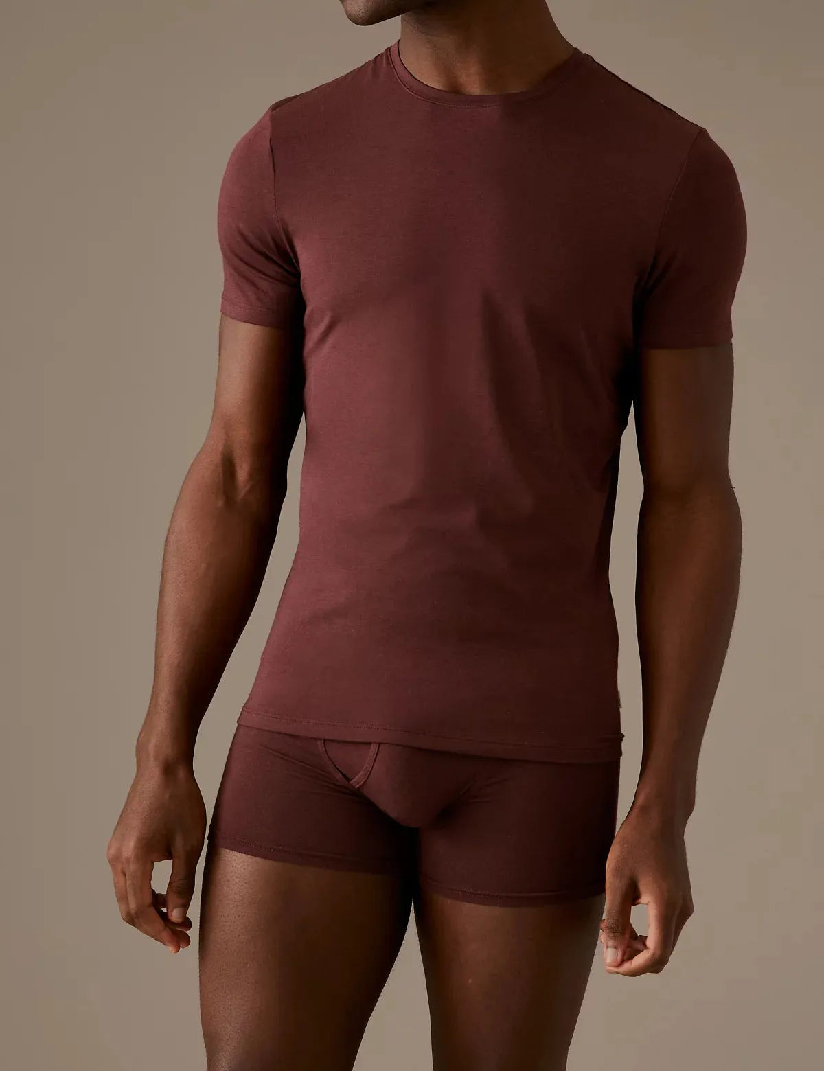M&S Mens S/S R-Neck Plain T-Shirt T14/1600A