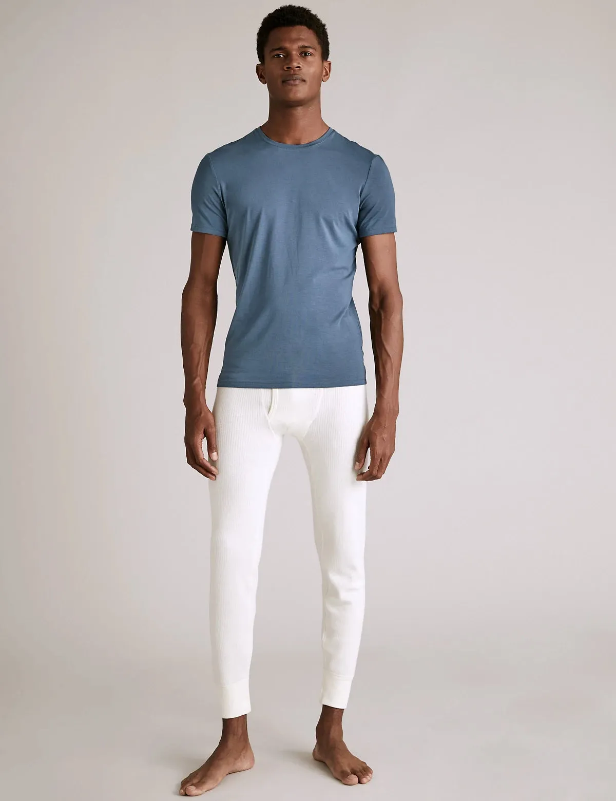 M&S Mens S/S R-Neck Plain T-Shirt T14/1600A