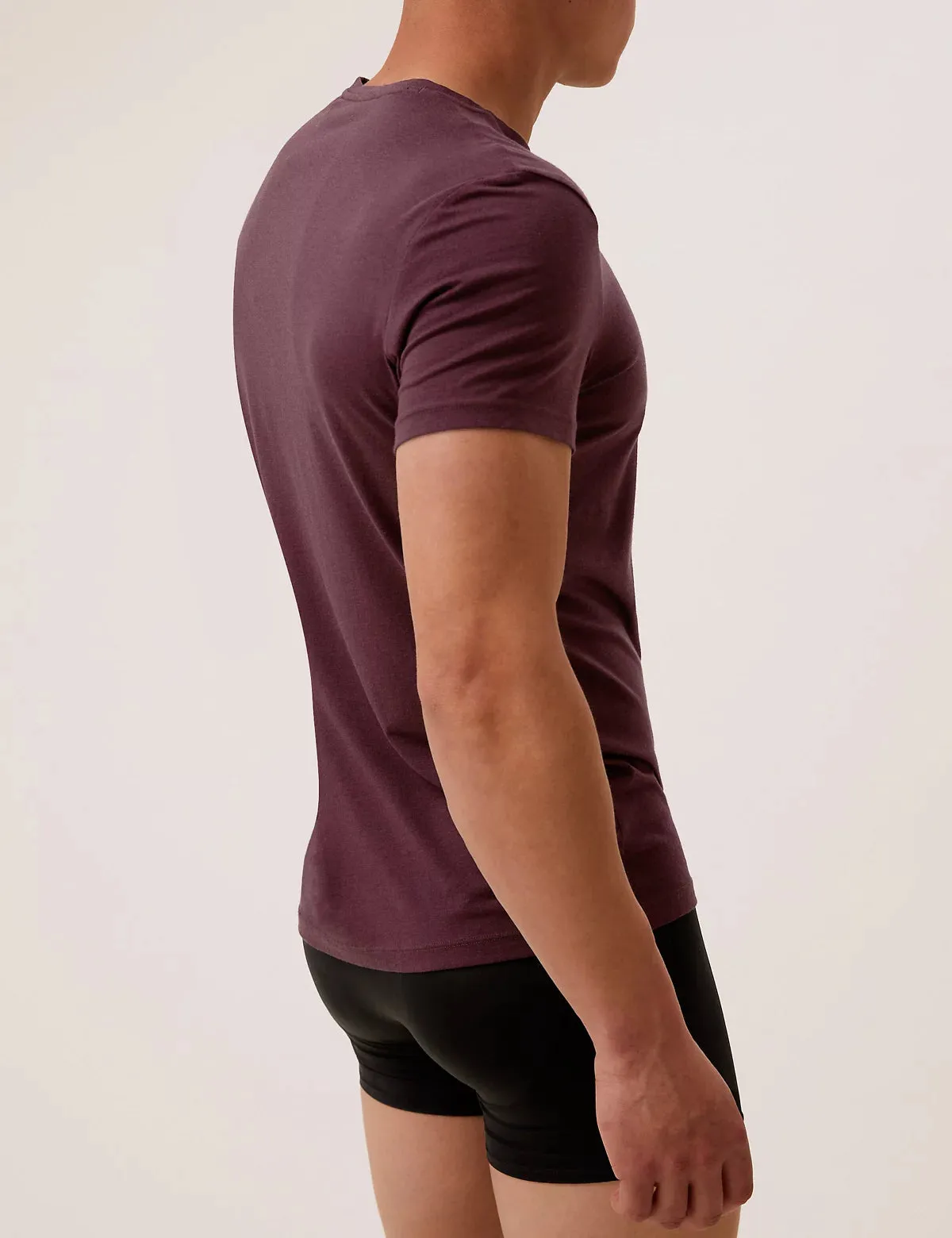 M&S Mens S/S R-Neck Plain T-Shirt T14/1600A