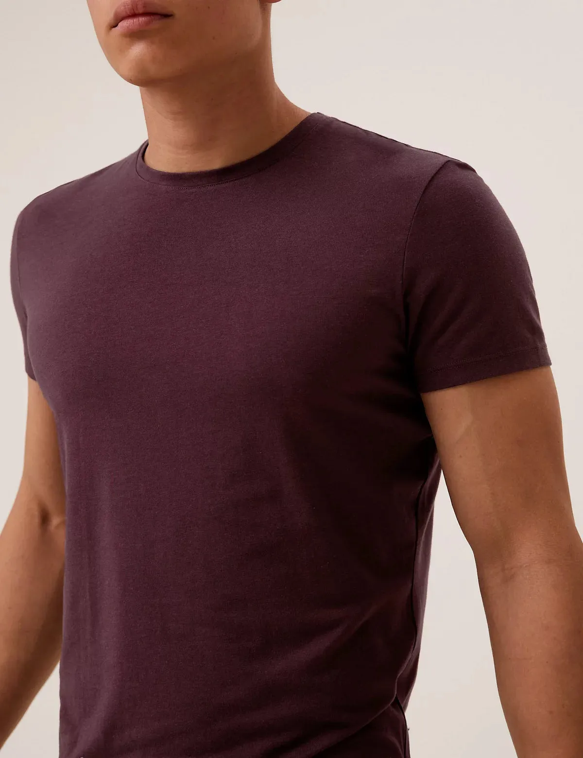 M&S Mens S/S R-Neck Plain T-Shirt T14/1600A