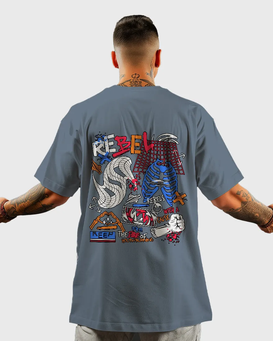 Mens Oversized Tshirt Funky Rebel
